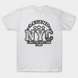 NYC. Legend. Limited Edition. Born In 1980. 1980 T-Shirt